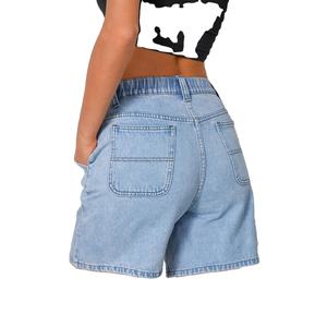 Shorts en jean vintage pour femmes, coupe skinny, taille haute, respirant, mignons, tenues d'été 2026 - Product Image 3