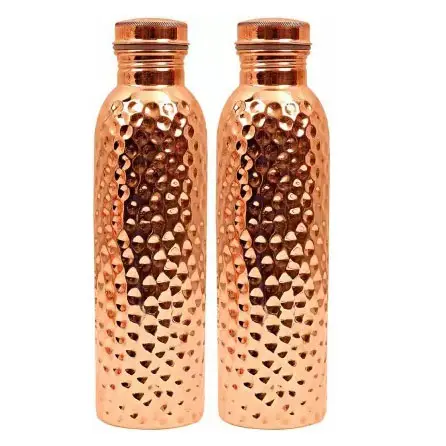 Schlussverkauf Neu eingetroffen reine Kupfer-Wasserflasche Luxuriöse antike bearbeitete Kupfer-Hammerflasche für den Einsatz in Schulen und Campings