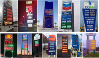 Affichage LED de prix du carburant à 8 caractères FutureX, tailles personnalisées, pour station-service américaine, avec acrylique/acier inoxydable, 110-240V