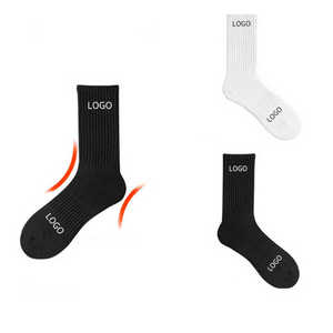 OEM Logo personnalisé Crew Chaussettes Hommes Running Sport Chaussettes Cycle Athletic Logo personnalisé Basketball Chaussettes - Product Image 5