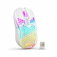 Ratón de carga con diseño de panal hueco, iluminación RGB, ratón para juegos, interfaz inalámbrica ligera para juegos con interfaz TYPE-C