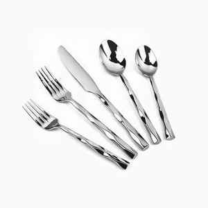 Juego de Cubiertos de Diseño con Mango Plano, Ecológico, de Acero Inoxidable, Cuchara para Sopa y Arroz, Pulido Espejo, para Regalos - Product Image 3