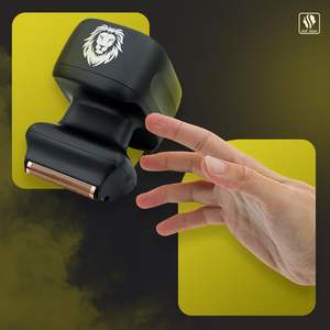 Afeitadora Eléctrica Recargable para Hombre, Color Plateado, con Doble Cuchilla, Lavable e Impermeable, para Afeitar la Cara y la Barba - Product Image 3