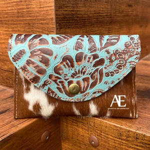 กระเป๋าใส่เหรียญทำจากหนังขนสัตว์ลายนูนทำมือของจริงสี่เหลี่ยมผืนผ้าเคสใส่บัตรเครดิตขนาดเล็กน่ารัก - Product Image 1