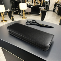 Vente directe usine Ciseaux de coiffure en acier inoxydable pliables avec étui à fermeture éclair 22 x 8,5 x 2,7 cm pour barbier et grossiste