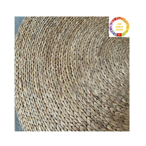 Tapis de sol tissé en jonc de mer de haute qualité tapis rond tapis naturel artisanal pour salon chambre et intérieur de bureau - Product Image 1