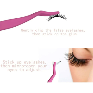 แหนบต่อขนตาสแตนเลสแบบใหม่อุปกรณ์ติดขนตาที่ปลายแหลม - Product Image 3