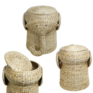 Elegante cesta de cocina para hacer pan Diseño de elefante tejido a mano para soluciones de almacenamiento de Venta caliente - Product Image 1