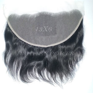 Venta al por mayor Remy cutícula alineada 13x6 encaje suizo transparente Frontal cabello humano - Product Image 4