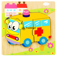 Juguete de madera natural para niños pequeños Aprendizaje creativo Idea de regalo divertida Tradebyd