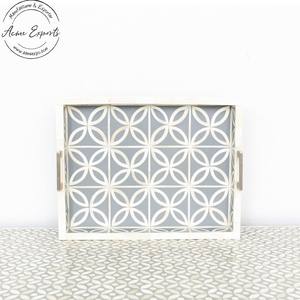 Bandeja Decorativa de Madera con Tallado Floral, Adorno Elegante para Sala de Estar, Dormitorio, Pasillo, Decoración del Hogar - Product Image 2