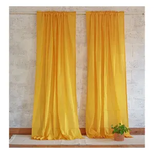 Cheap Factory Price Embroidered 100% Cotton Woven Luxury Children Room Translucidus Shading Rate 1%-40% Drapes Tulle Curtains