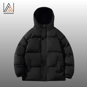 Chaqueta de Invierno Acolchada para Hombre con Capucha y Logotipo Personalizado, Bordado, Estilo Burbuja, Gruesa, Cálida, OEM, ODM, Marca Privada - Product Image 4