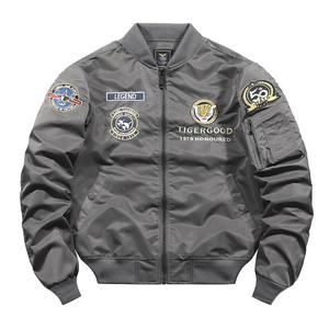 Productos de Tendencia 2025, Novedades, Chaqueta Bomber de Cuero Personalizada, Chaqueta Impermeable de Nailon, Chaqueta Bomber - Product Image 1