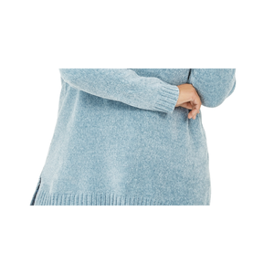 Maglione in ciniglia scollo a V da donna taglie forti 1X Karen Scott, blu pastello con ricamo in pizzo, stile casual per autunno inverno, per adolescenti - Product Image 3