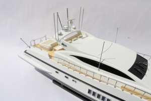 MODÈLE DE BATEAU EN BOIS MANGUSTA 108 COQUE NOIRE-MODÈLE DE BATEAU ARTISANAT POUR LA DÉCORATION-CADEAU DE HAUTE QUALITÉ - Product Image 5
