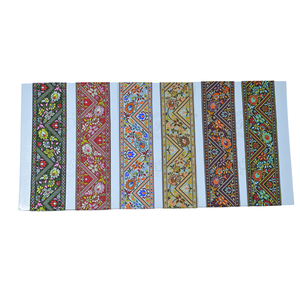 Complexe 7.5 cm Jacquard Rayé Galon Ruban Garniture Doux Durable Dentelle Élégant Décoratif Couture Artisanat Projets Traditionnel - Product Image 5