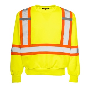 Logotipo personalizable, alta visibilidad, a prueba de agua, alta visibilidad, características de seguridad, sudaderas reflectantes de poliéster y algodón, ropa de trabajo - Product Image 1