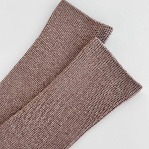 Chaussettes en coton antidérapantes pour femmes pur coton couleur unie fond collé bouche lâche pour printemps longueur d'équipage - Product Image 2