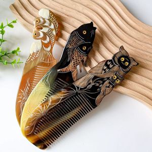 Peigne durable en corne de buffle pour cheveux Peigne pour extension de cheveux Couleur pleine corne naturelle pour cheveux avec la meilleure qualité au Vietnam - Product Image 4