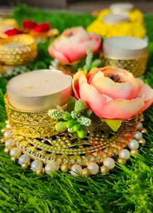 Portavelas redondo de Metal indio tradicional para luces de té, bodas perfumadas, decoraciones de Diwali, favores de devolución, regalos de Acción de Gracias - Product Image 4