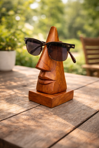 ที่วางแว่นตาไม้ทรงสี่เหลี่ยมผืนผ้า ดีไซน์ศิลปะทันสมัย รูปทรงจมูก  งานแฮนด์เมด ไม้แท้ - Product Image 4
