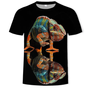 Venta al por mayor diseño personalizado 3D impreso hombres para camisetas Todos los estampados 220 gramos algodón/poliéster tela patrón sólido secado rápido - Product Image 3