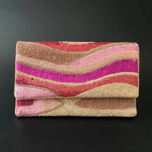 Sac à perles multicolores avec poignée, sac à main, sac à main décontracté, artisanat indien, fait à la main, sac baguette, - Product Image 1