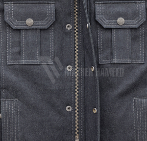 Nouvelle veste en jean décontractée personnalisable pour hommes, vestes en jean respirantes de qualité supérieure pour hommes de style unique du Pakistan - Product Image 2