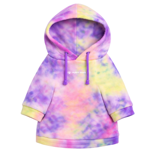 Velvet <b>Dog</b> Hoodie Rainbow Tie Dye Soft Plush Pet Sweatshirt With Hood Cozy Warm Pullover Winter Wear <b>For</b> Small Medium <b>Dogs</b> - Product Image 4