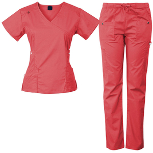 Uniformes de hospital de diseño personalizado trajes médicos elásticos antiarrugas cuello en V traje de enfermería uniformes para mujeres - Product Image 6