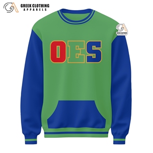 Sweat-shirt ample à col montant pour femmes, avec lettres brodées en diamant, pour les sororités, les ordres universitaires et les événements spirituels - Product Image 1