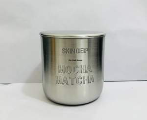 Venta al por mayor de portavelas de acero inoxidable personalizados con tapa, acabado cepillado, capacidad de 13.4 onzas y logotipo personalizado. - Product Image 3