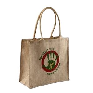 Sacs fourre-tout en jute noir Sac fourre-tout en jute de qualité supérieure Sacs en jute naturel avec impression personnalisée - Product Image 3