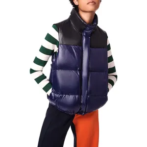 Gran oferta, chaleco grueso de invierno liso con cremallera para mujer, chaleco de burbujas de algodón para mujer, chaleco de estilo ligero acolchado transpirable de la mejor calidad - Product Image 1