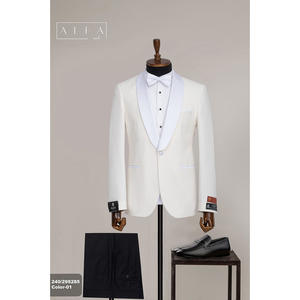 ชุดสูทเจ้าบ่าวแบบสลิมฟิตผ้าโพลีเอสเตอร์ขนสัตว์80% 20ชิ้นสำหรับงานเฉลิมฉลองอย่างเป็นทางการ - Product Image 5