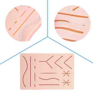 แผ่นเย็บสำหรับแพทย์และนักเรียนสัตวแพทย์แผ่นรองทนทาน3ชั้นพร้อมชุดเครื่องมือเย็บแผล - Product Image 6