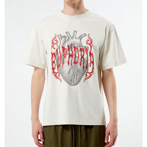 เสื้อยืดผ้าฝ้ายคอกลมสำหรับผู้ชายพิมพ์ลายบนหน้าจอได้ตามต้องการ - Product Image 1