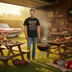 Camiseta Built 34 Years Ago para adultos, unisex, cuello redondo, manga corta, camisa de fiesta - Product Image 3