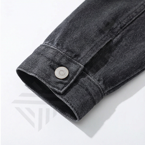 Chaqueta Vaquera Azul de Moda Ecológica de Alta Calidad Personalizada para Hombre, Chaqueta de Invierno Regular con Botones Cubiertos, Impermeable, Estilo Moderno - Product Image 6