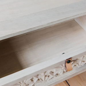 Mesita de Noche Moderna de Madera Maciza para Dormitorio, Diseño Personalizado, Muebles de Sala de Estar y Comedor con Cajón, Muebles para el Hogar para Uso Hospitalario - Product Image 4