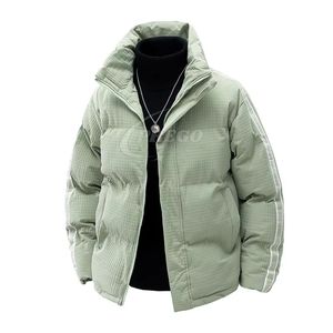 เสื้อโค้ทกันหนาวบุใยฝ้ายทรงหลวมสีพื้นสไตล์เกาหลีแฟชั่นลำลองคุณภาพสูงกันน้ำหนาและอุ่นสำหรับผู้ชายฤดูหนาวปี 2026 - Product Image 1