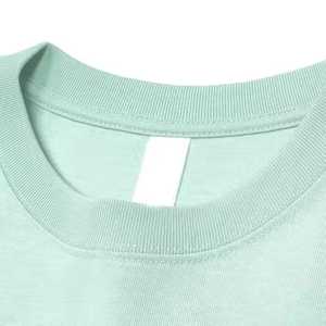 Camiseta informal de 100% algodón con cuello redondo y corte regular para hombre, diseño sólido, bolsillo, tejido de punto teñido liso, ecológico en blanco - Product Image 6