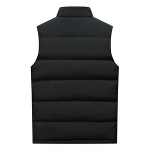 เสื้อกั๊กแบบมีซิปสำหรับผู้ชายเสื้อโค้ทบุนวมเสื้อแขนกุดมีซิปดีไซน์ตามสั่ง - Product Image 2