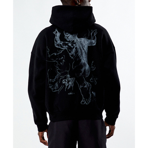 Pantalons de survêtement à capuche unisexe 100% coton personnalisés 3D Puff Embossed Heavyweight Plain Survêtements fabriqués ensembles vierges - Product Image 2