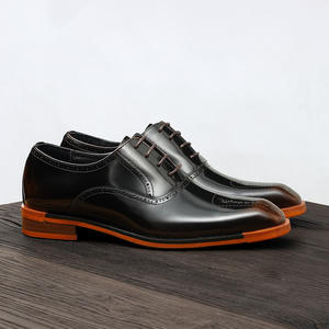 รองเท้าหนังวัวแท้แบบอ็อกซ์ฟอร์ด พร้อมส้นรองรับแรงกระแทกและดีไซน์กันลื่น รองเท้าหนังสำหรับสุภาพบุรุษ - Product Image 5