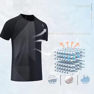 OEM Sportswear Hommes Athlétique Personnalisé Slim Fit Séchage Rapide Fitness Chemises Impression Évacuation De L'humidité Plus La Taille Running Gym Chemises Hommes - Product Image 2