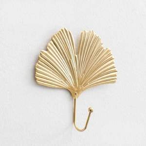 Oralie Leaf Wall Hooks Latest Gold Metal Hook <b>Rack</b> <b>for</b> Coats and Bags Decorative Storage Hanger <b>for</b> Entryway Living Room - Product Image 2