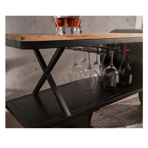 세련된 인조 대리석 표면과 식사 공간용 크롬 다리가 있는 현대적인 하이탑 바 테이블 세트 - Product Image 6