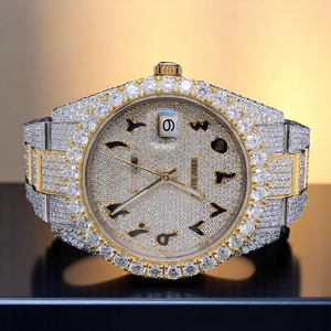 Moissanite Diamond Look Impermeable Resistente al agua Reloj helado para hombres Mujeres Unisex Diseño helado Ideal - Product Image 5